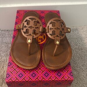 Tory Burch Miller sandals - great condition! Size 7.5- beautiful camel color